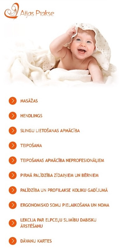 Masāžas, teipošana, pirmā palīdzība zīdaiņiem un bērniem